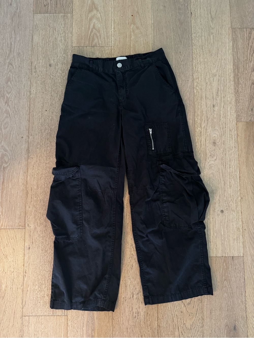 BDG Black Wide-Leg Cargo Pants